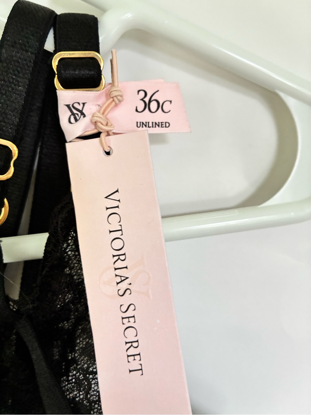 Victoria's Secret Black Lace fishnet Underwire Bra new with tags - Picture 10 of 14